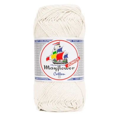 Mayflower Cotton Junior 8/4  - 1401 - råvit