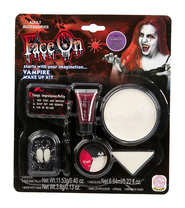 🦇 Makeup-kit för vampyrer – Face-On Vampire Makeup