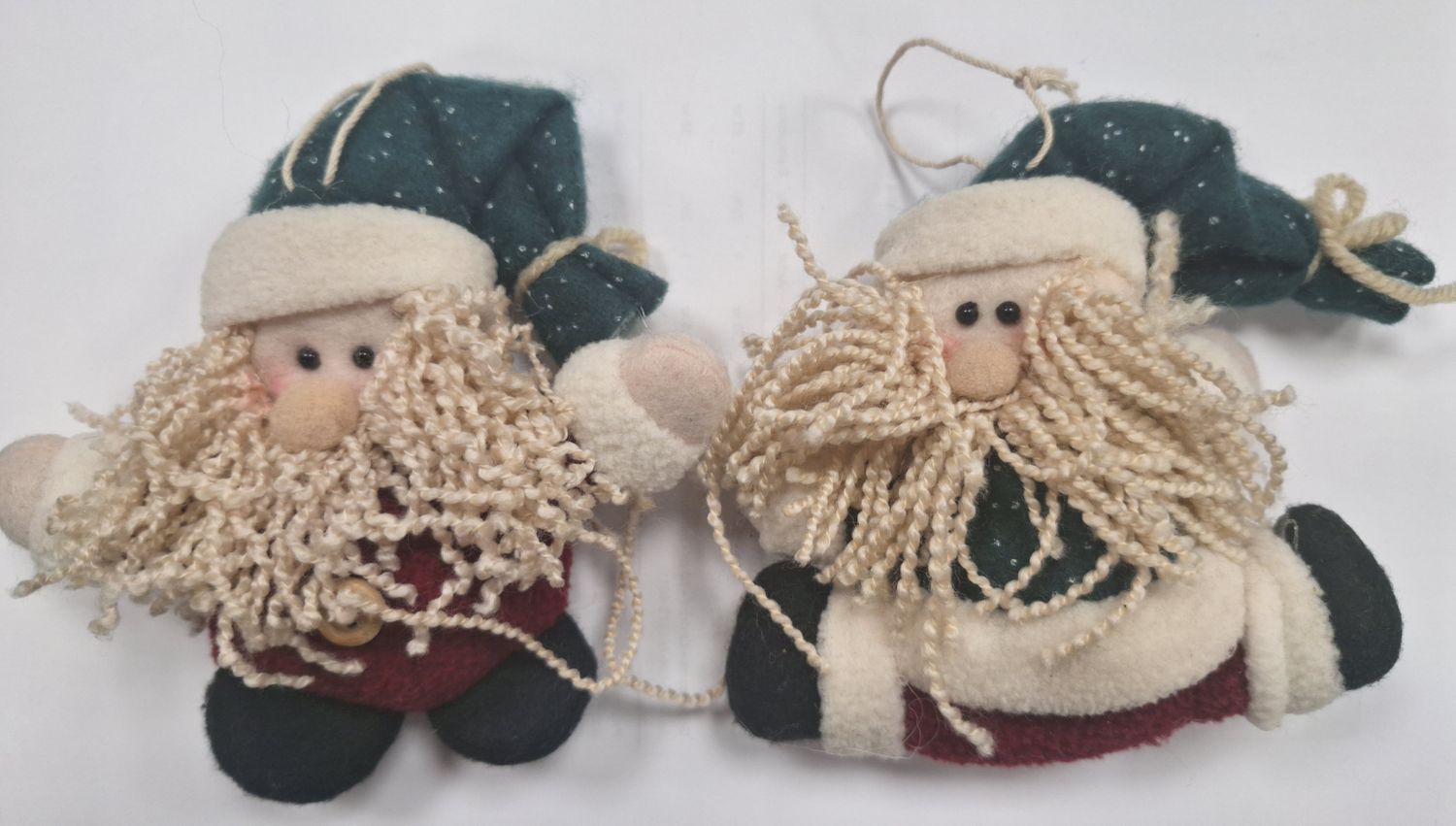🎅 Fabric Santa Gnomes – Set of 2 approx. 13 cm