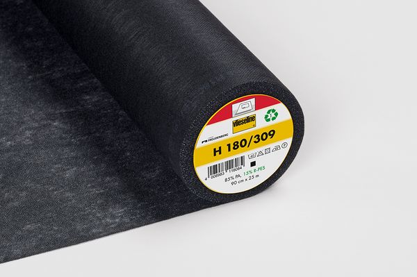 🧵 Vlieseline H 180/309 svart – lätt strykbart mellanlägg för tunna och känsliga tyger