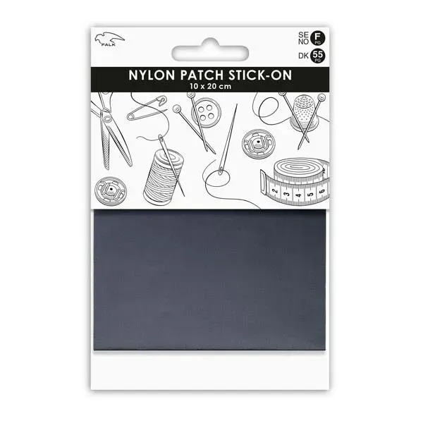 🧵 Falk Självklistrande laglapp – marin nylon 10 × 20 cm