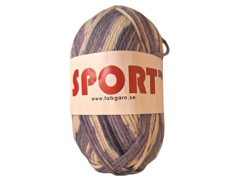 Falkgarn Sport, 100 gr - 779 natur/blå