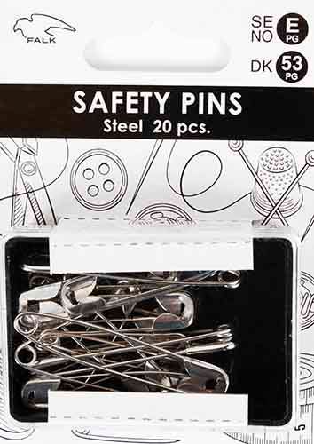 📎✂️ Falk säkerhetsnålar – ca 45 mm (20 st)