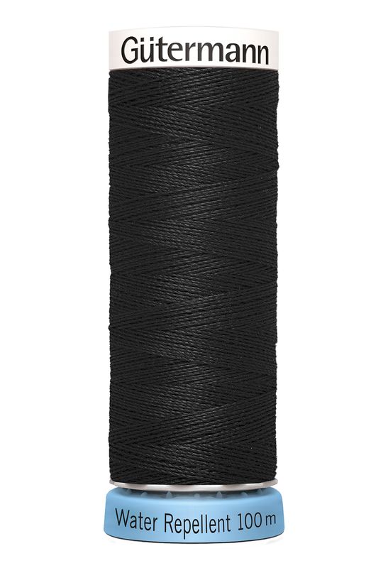 🧵 Gütermann Alla tygers tråd – Water Repellant - 100 m - nr 000 (svart)