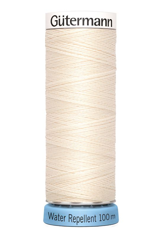 🧵 Gütermann Alla tygers tråd – Water Repellant - 100 m - nr 802 (ecru)