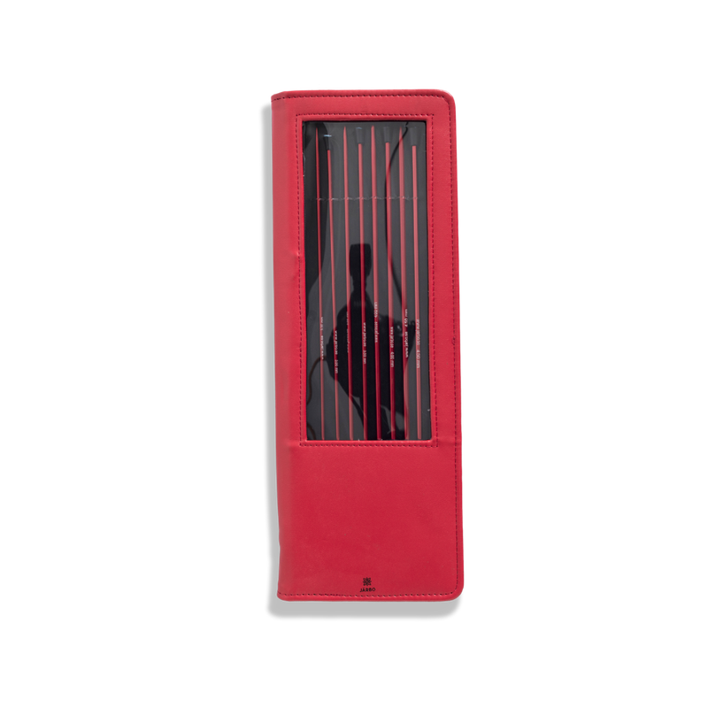 Järbo Röd – Set med 7 jumperstickor (30 cm, 3‑6 mm)