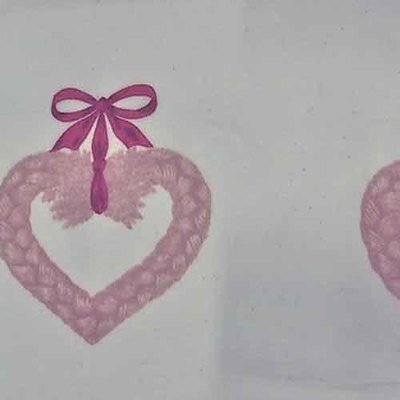 Jultyg &quot;Stora halmhjärtan med röda rosetter&quot;