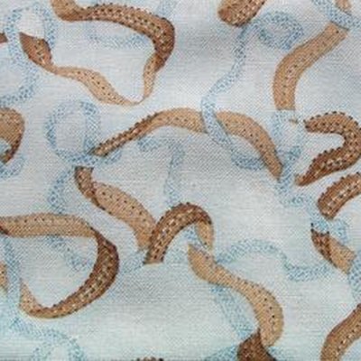 FQ - Serpentinmönster i brunt och blått