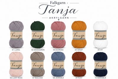 Falkgarn Tanja – soft acrylic yarn in solid and metallic versions