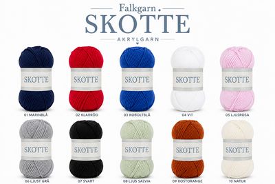 Falkgarn Skotte – colorful and durable acrylic yarn