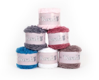 🧶 Falkgarn Koala – lyxigt mjukt 100 % polyestergarn med pälskänsla