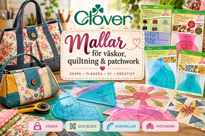 🧵 Clover mallar – väskor, quiltning &amp; patchwork