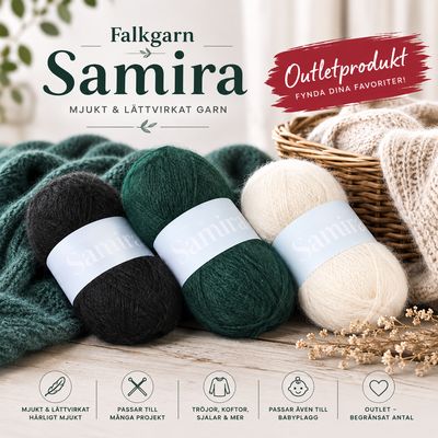 🧶 Falkgarn Samira – mjukt och fluffigt mohairliknande garn i 100 % akryl - REA