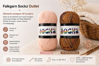 🧦 Falkgarn Sockz Outlet – Slitstarkt sockgarn till fyndpris