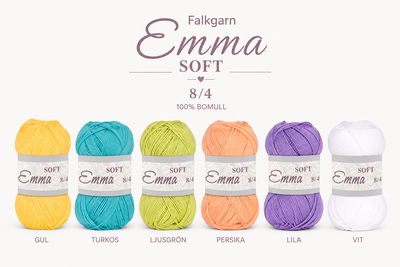 Falkgarn Emma Soft – soft and durable cotton yarn 8/4