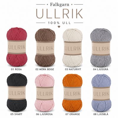 Falkgarn Ullrik – soft and warm 100% wool yarn for sweaters, mittens and hats