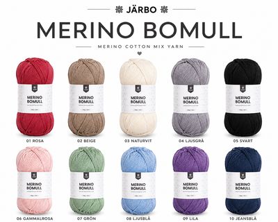 🧶 Järbo Merino Bomull – Mjukt, mångsidigt garn