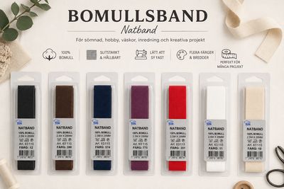 🧵 Bomullsband (Natband)