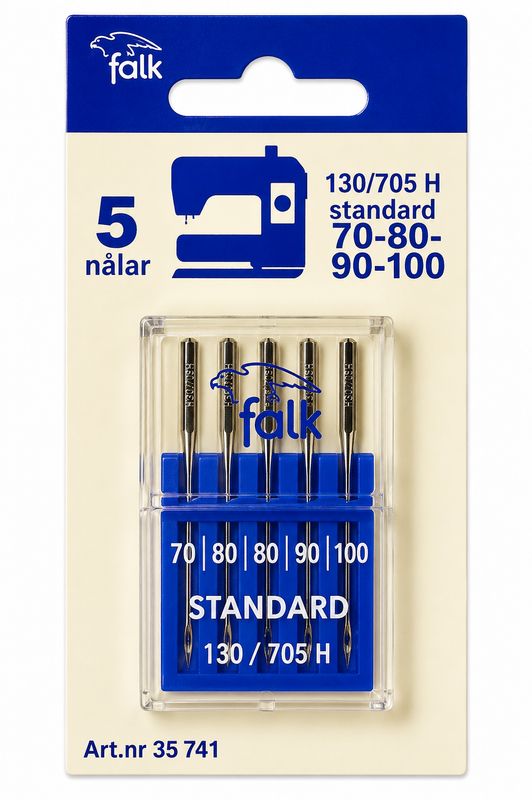 ​Falk Sewing Machine Needles Standard 70–100 – 5-Pack