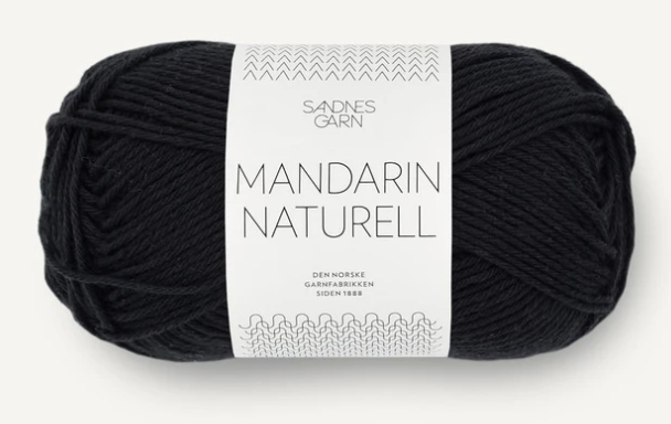 Sandnes Mandarin Naturell, 50 gr - 1099 svart Sandnes Mandarin Naturell, 50 gr - 1099 svart
