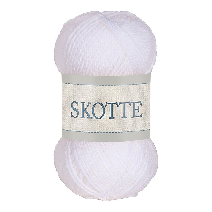 Falkgarn Skotte 011 Vit – Akrylgarn 50 g | Outlet