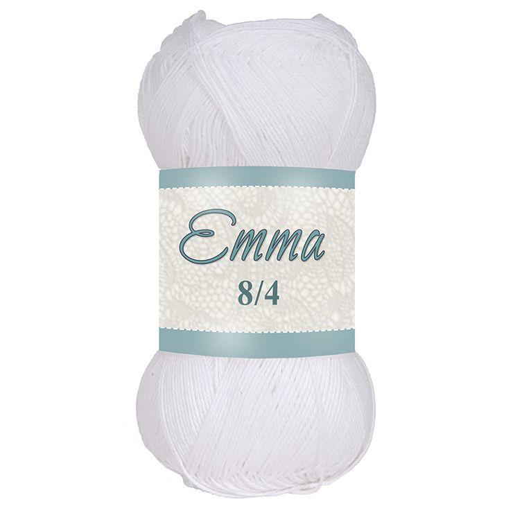 Falkgarn Emma 8/4 merc., 100 gr -  851 Vit