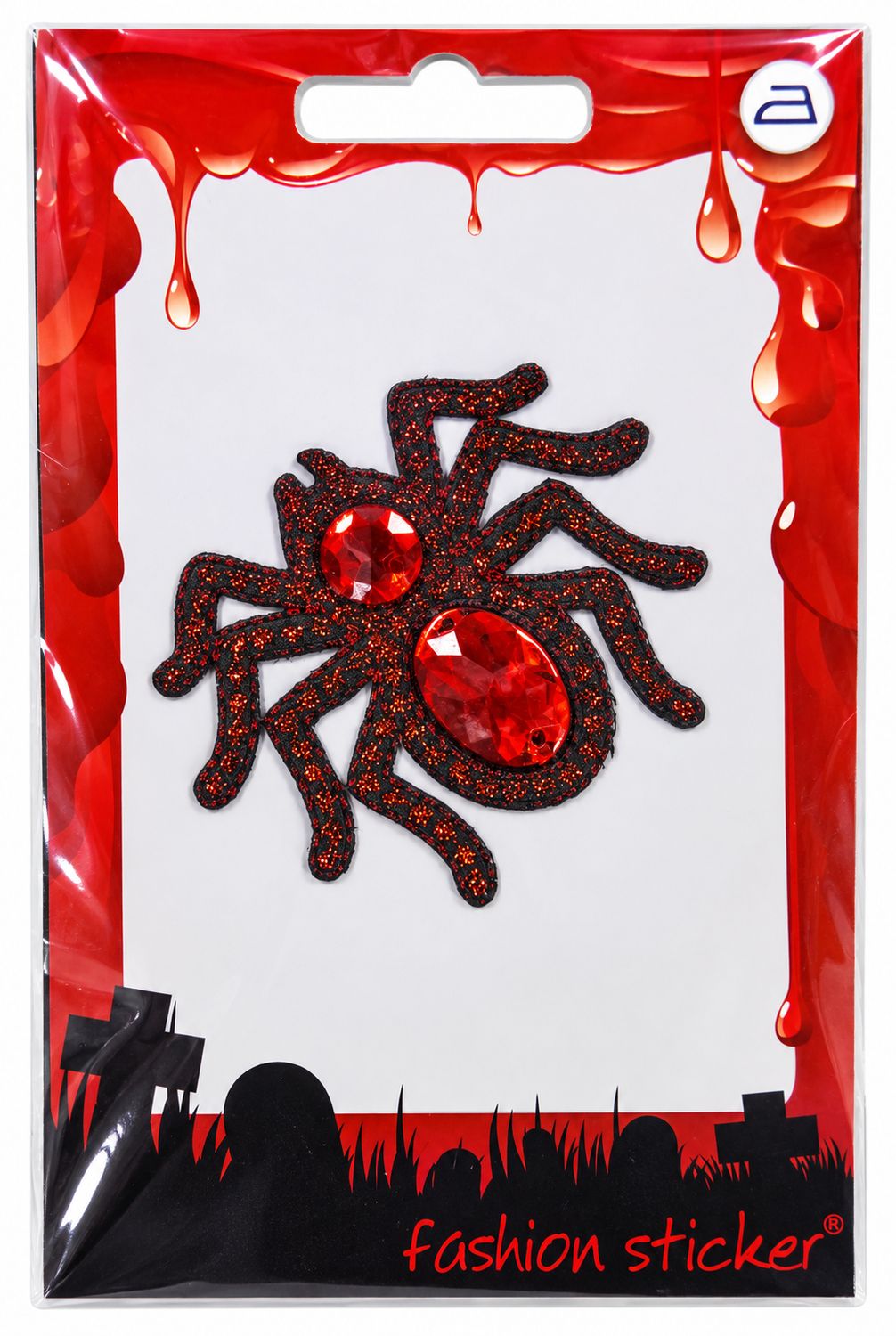 🕷️ Emblem Spindel – strykbart, ca 55 mm
