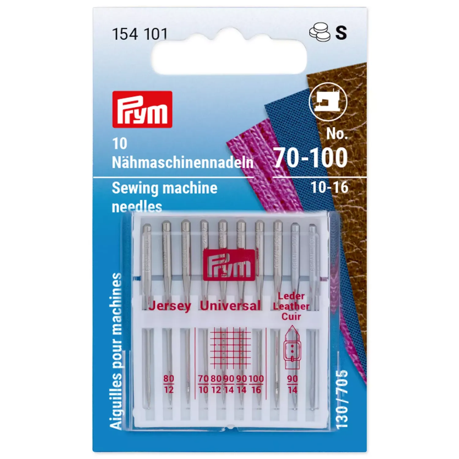 🧵 Prym symaskinsnålar set 70–100 standard/läder/jersey