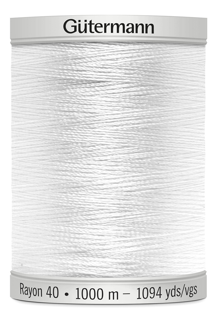 Gütermann - Rayon 40 - 1000 m - 1001 (vit)