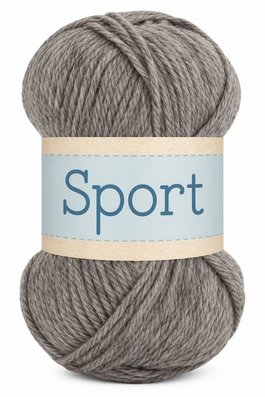 🧶 Falkgarn Sport 100 g – 1017 Ljusgrå