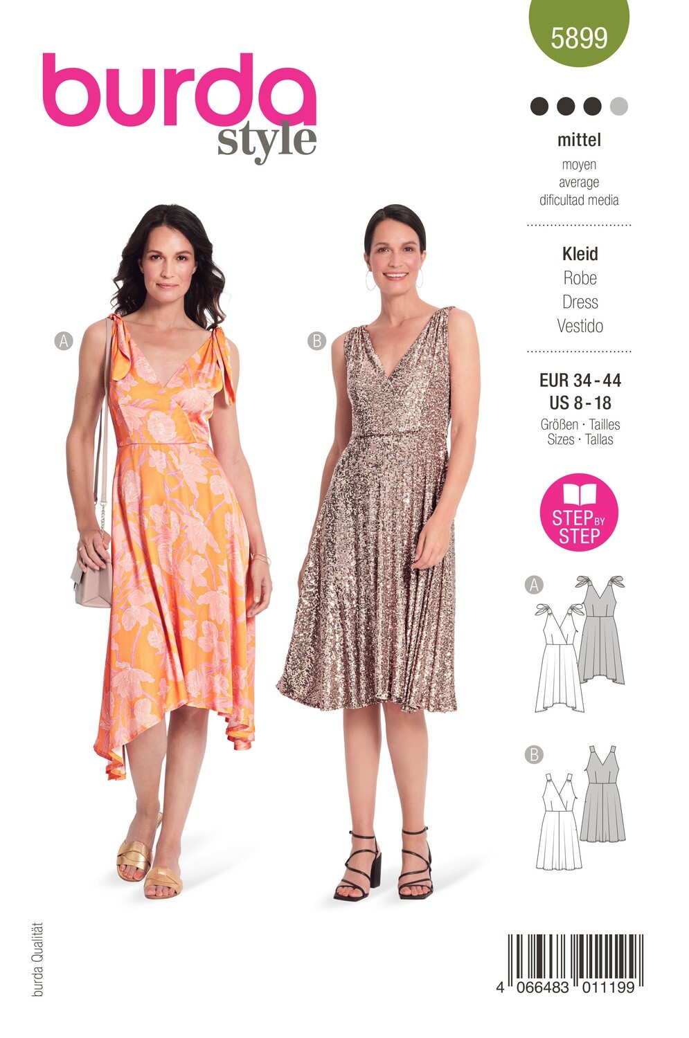 Burda 5899 - Klänning - Dam