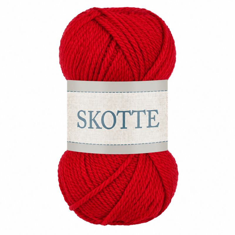 Falkgarn Skotte 867 Röd – Rött akrylgarn 50 g | Outlet
