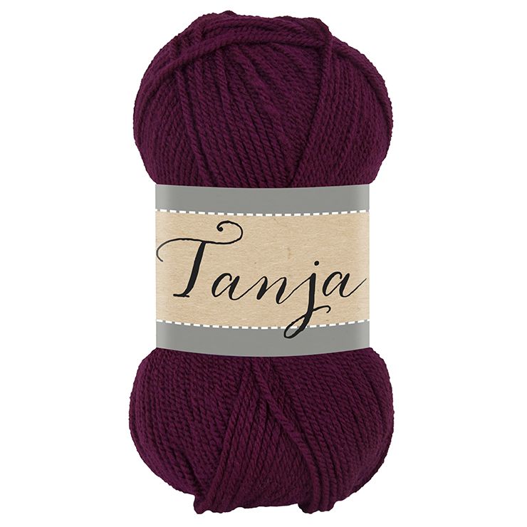 Falkgarn Tanja, 100 gr - 360 Vinröd