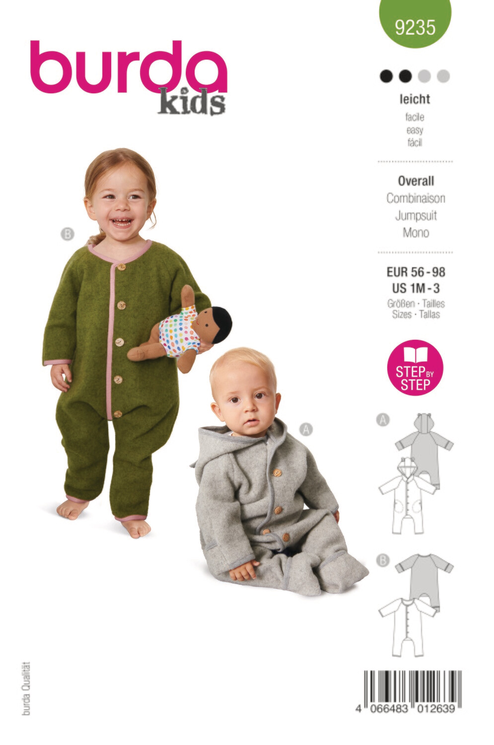 👶 Burda Style 9235 - Babyoverall (stl 56–98)