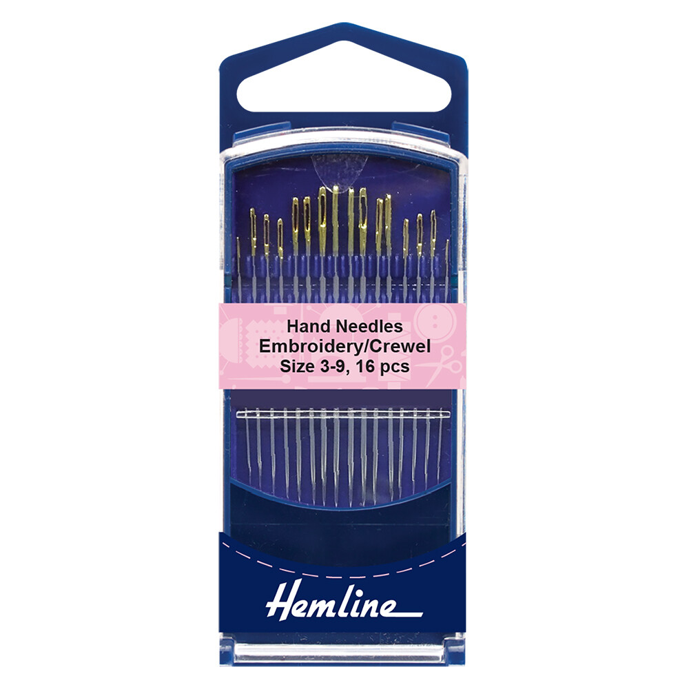 🧵 Hemline synålar Goldline brodernålar 3–9 – 16 st