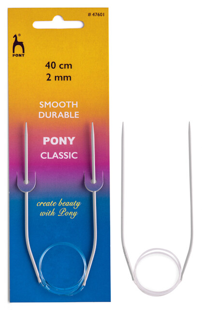 🧶 Pony Classic Rundsticka 40 cm – 2 mm