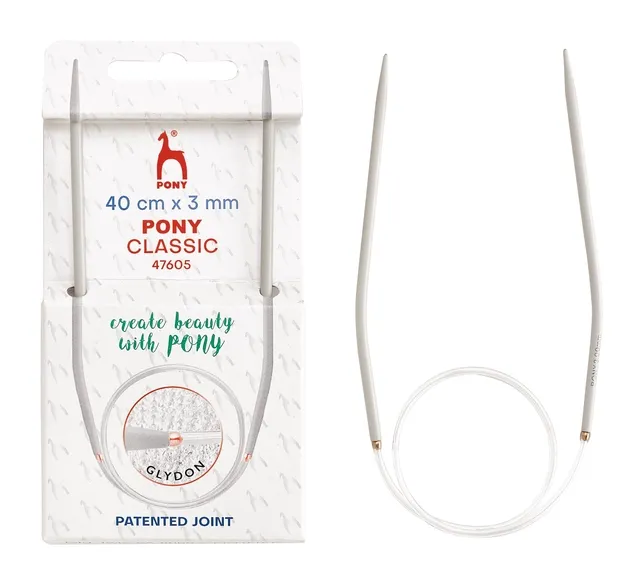 🧶 Pony Classic Rundsticka 40 cm – 3 mm – GLYDON