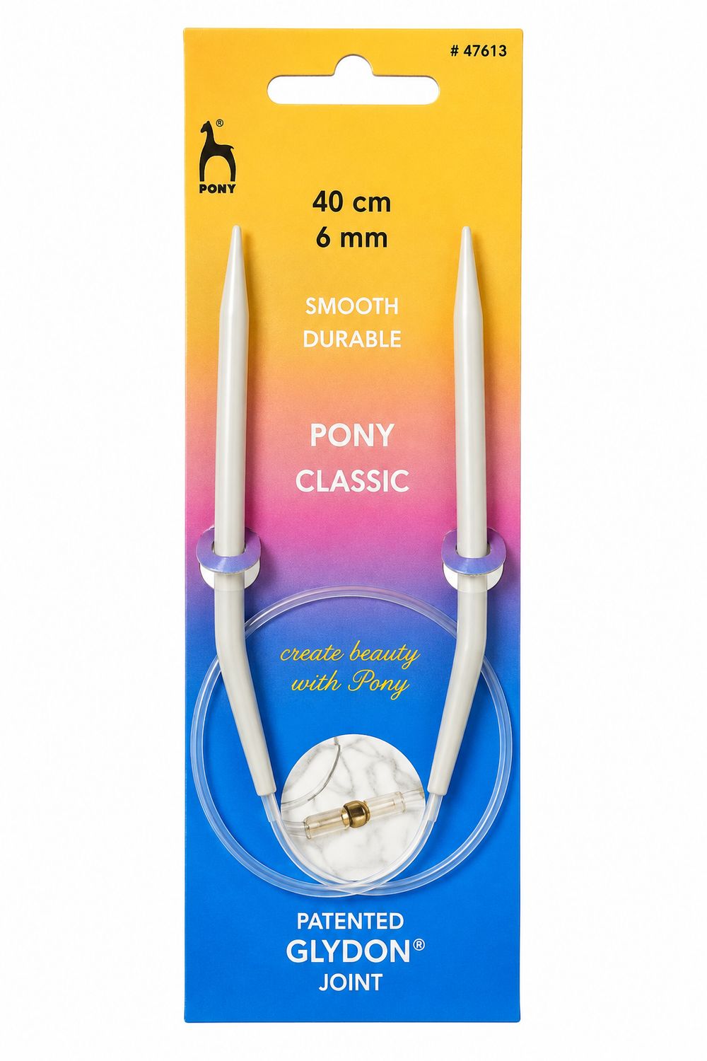 🧶 Pony Classic Rundsticka 40 cm – 6 mm – GLYDON