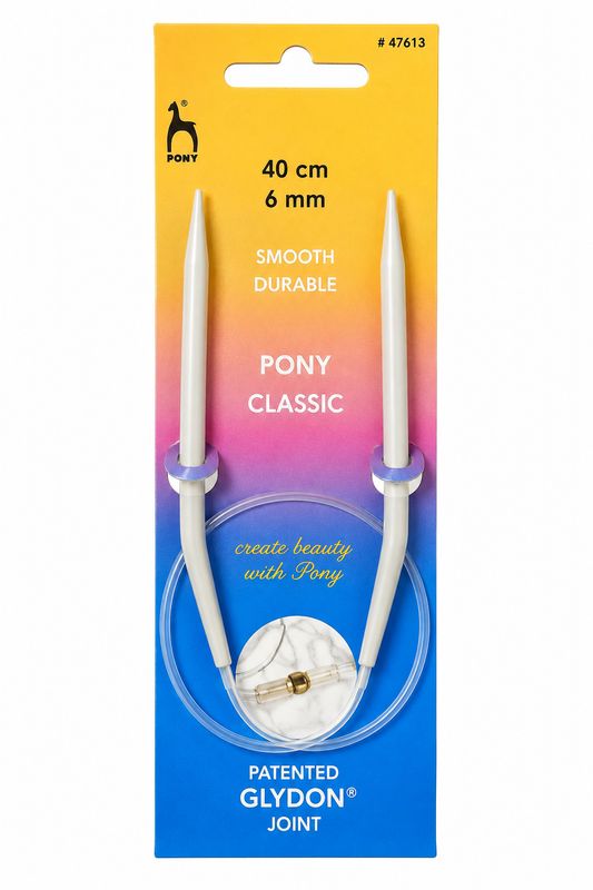 🧶 Pony Classic Rundsticka 40 cm – 6 mm – GLYDON