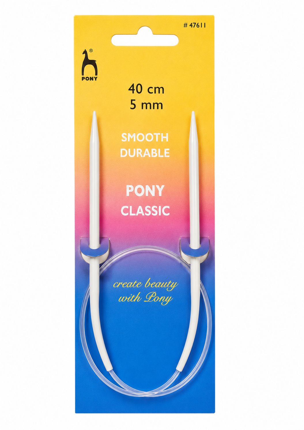 🧶 Pony Classic Rundsticka 40 cm – 5 mm