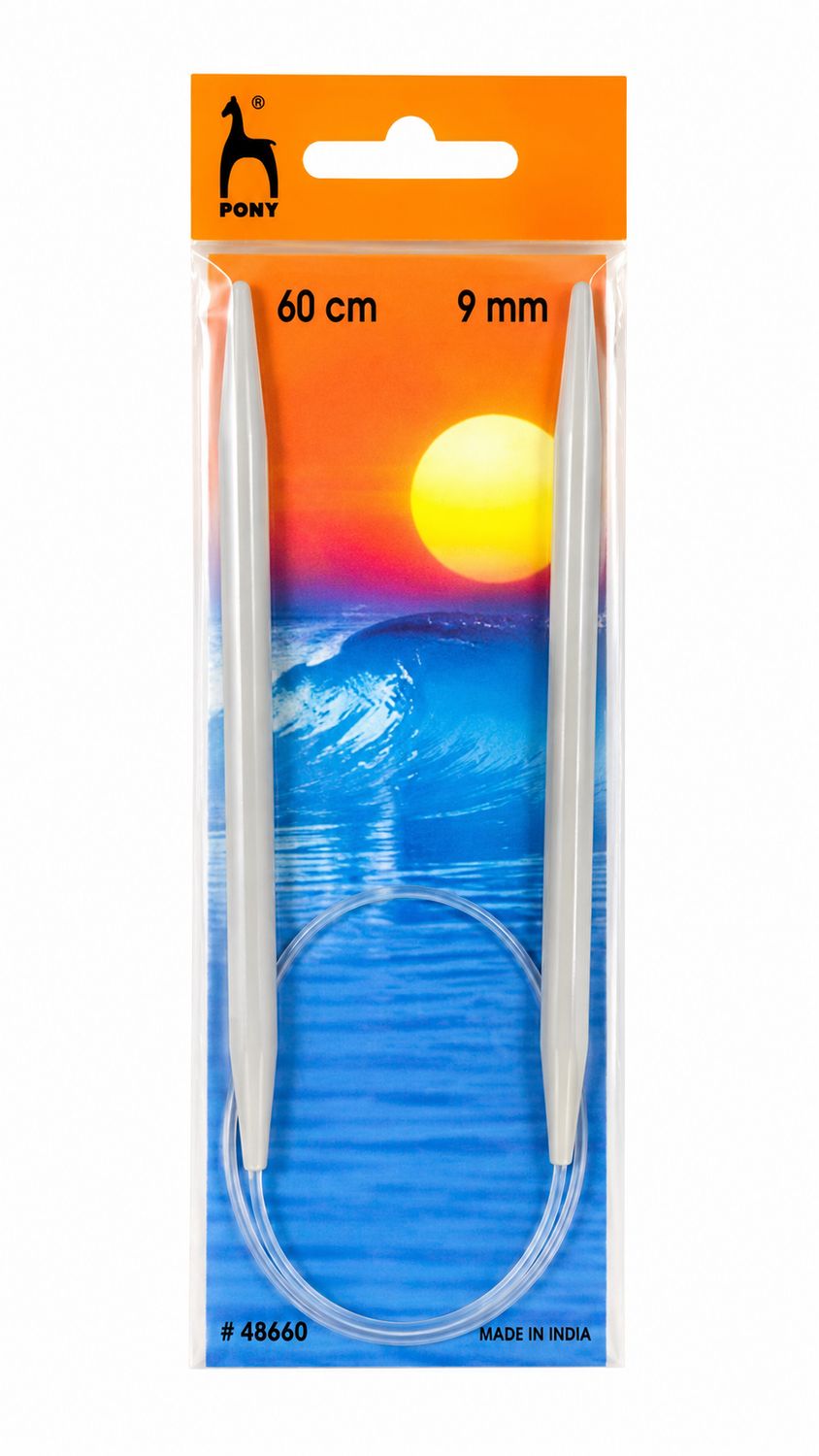🧶 PONY Classic Rundsticka 60 cm – 9,0 mm Plast