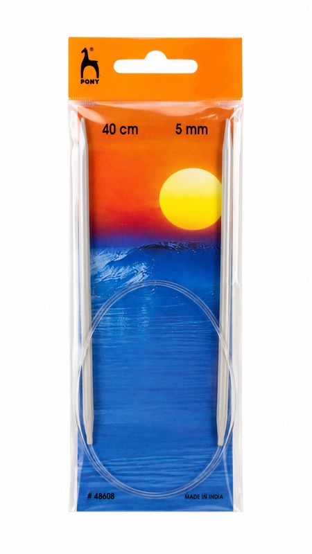 🧶 PONY Classic Rundsticka 40 cm – 5,0 mm Aluminium