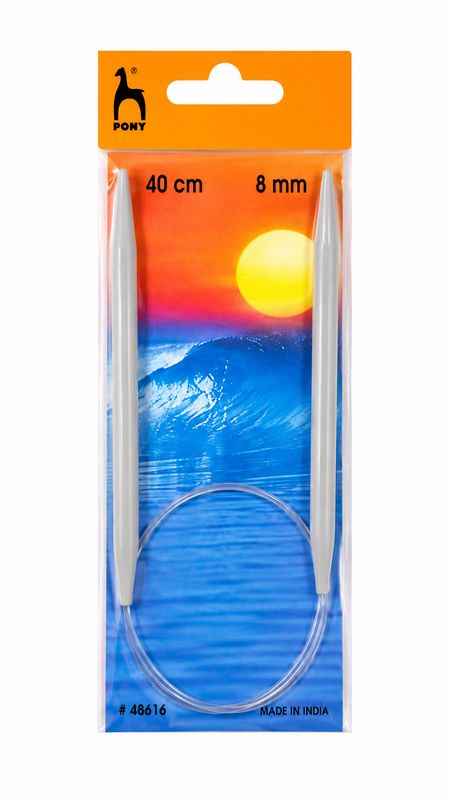 🧶 PONY Classic Rundsticka 40 cm – 8,0 mm Plast