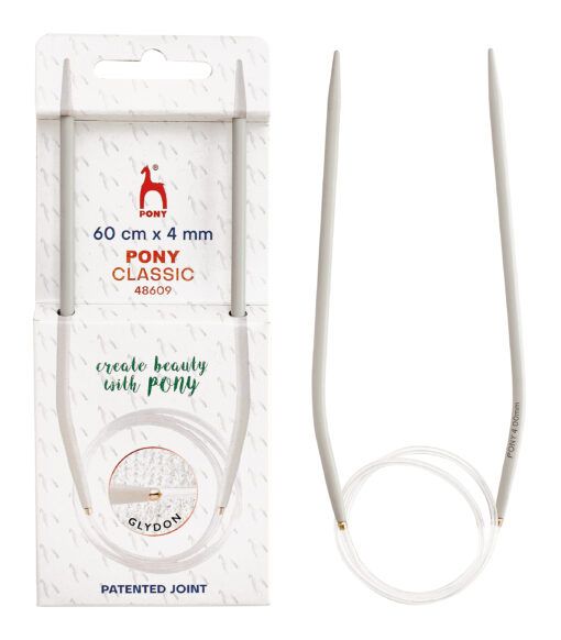 🧶 PONY Classic Rundsticka 60 cm – 4,0 mm med Glydon