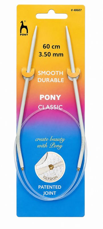 🧶 PONY Classic Rundsticka 60 cm – 3,50 mm med Glydon