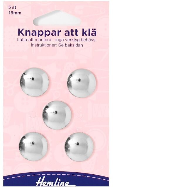 🔘 Hemline Knappformar 19 mm – 5 st