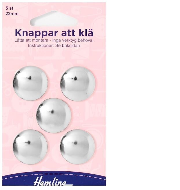 🔘 Hemline Knappformar 22 mm – 5 st