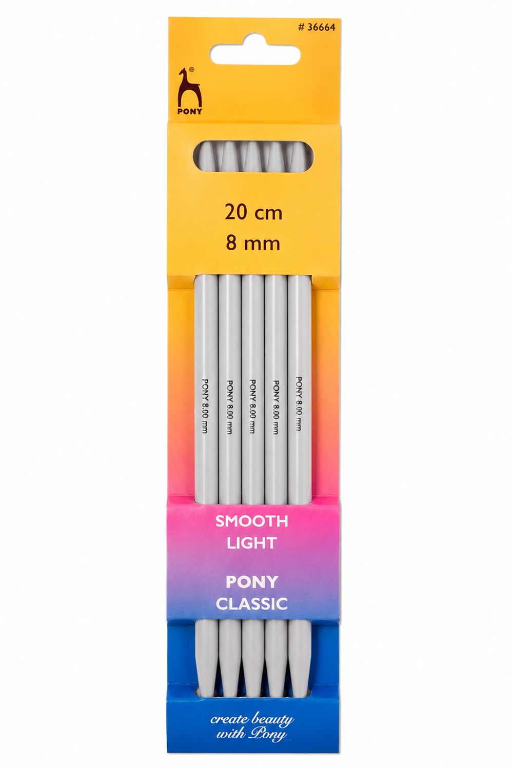🧦Pony Strumpstickor 20 cm – 8 mm | Plast