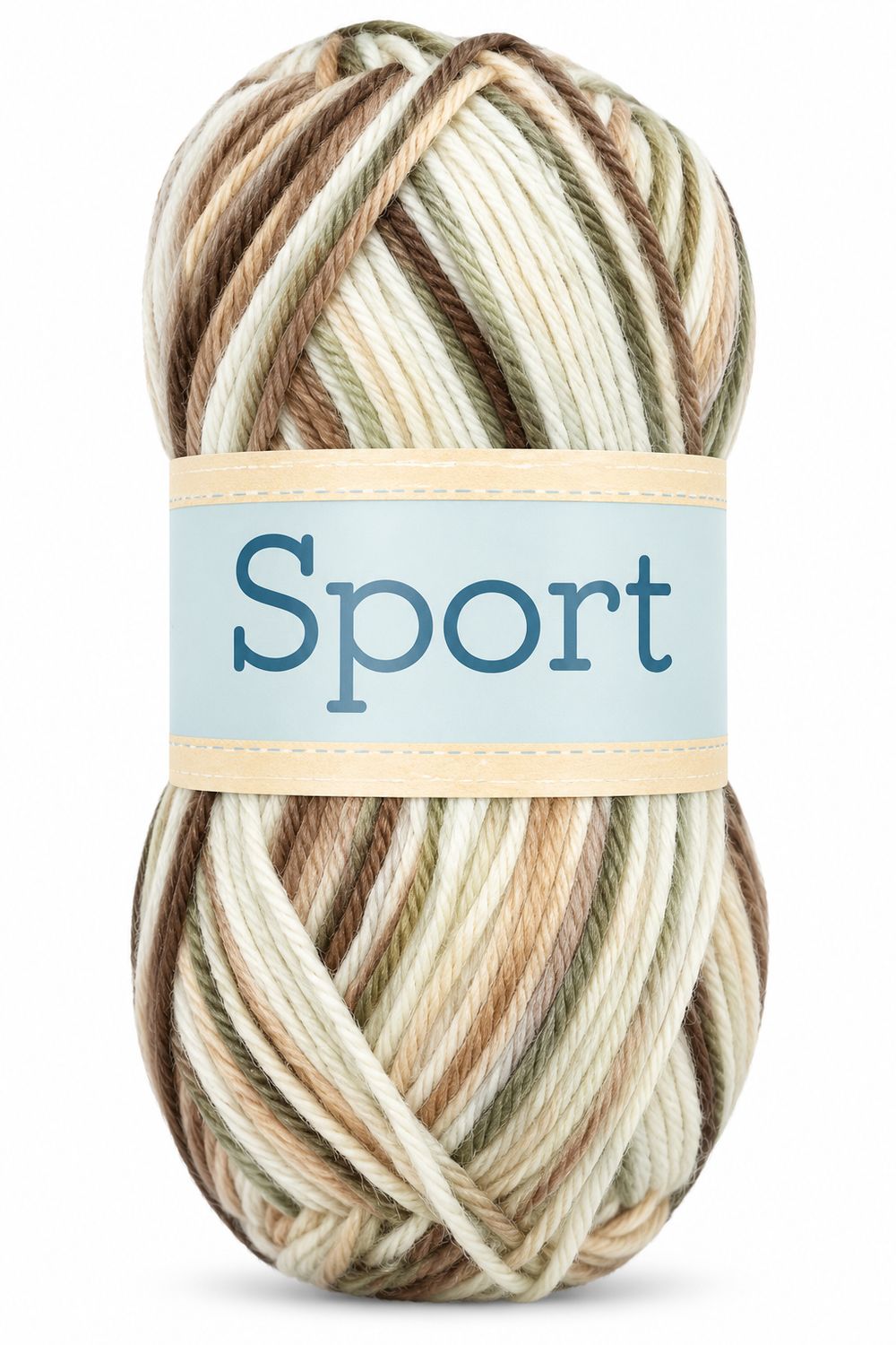 🧶 Falkgarn Sport 100 g – 1029 Beige/Ecru/Brun