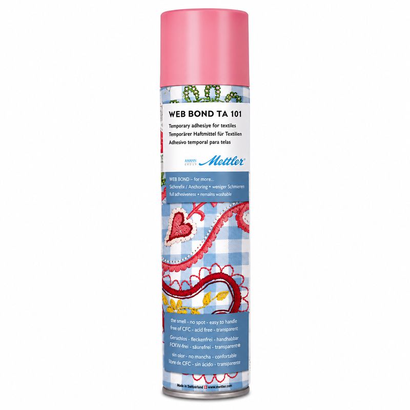 🌸 Mettler WEB BOND TA 101 – Temporärt spraylim för textil 300 ml 🌸 Mettler WEB BOND TA 101 – Temporärt spraylim för textil 300 ml